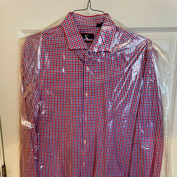 Hugo Boss slim fit dress shirt, size 43 / 17 - Picture 1 of 3